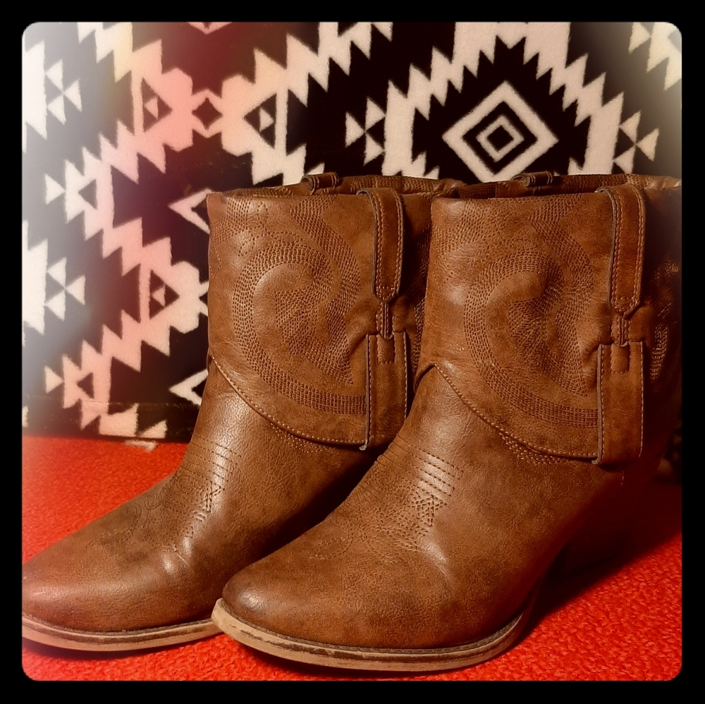 Brown booties